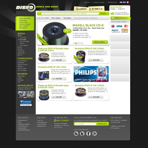 Disko webshop redesign